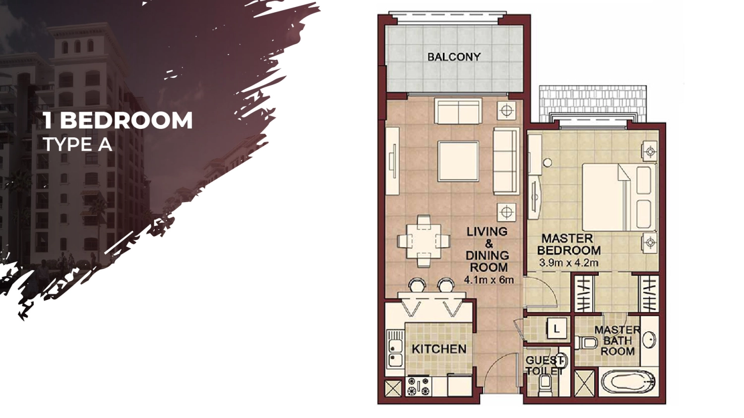 1 BR - Type A